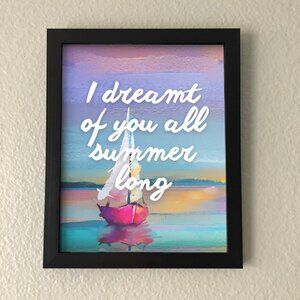 New Framed Taylor Swift Quote Wall Art — Eras Tour Decor — (New Frame Included)
